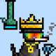 Pixelated Cat on Drugs #483