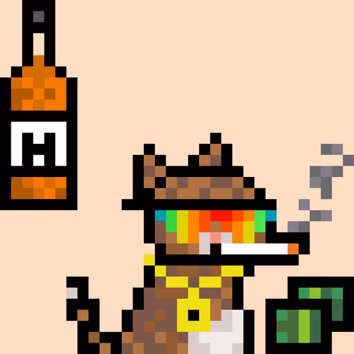 Pixelated Cat on Drugs #13