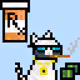 Pixelated Cat on Drugs #223