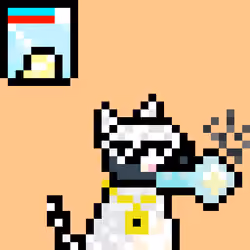Pixelated Cat on Drugs #396