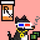 Pixelated Cat on Drugs #517