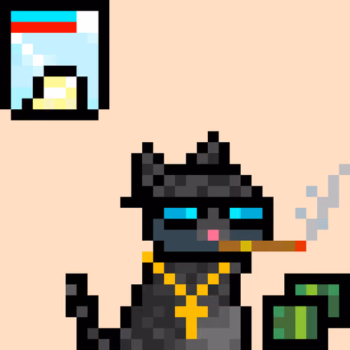 Pixelated Cat on Drugs #166