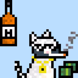 Pixelated Cat on Drugs #135