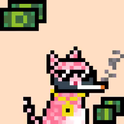 Pixelated Cat on Drugs #338