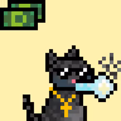 Pixelated Cat on Drugs #470
