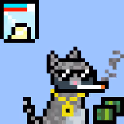 Pixelated Cat on Drugs #513