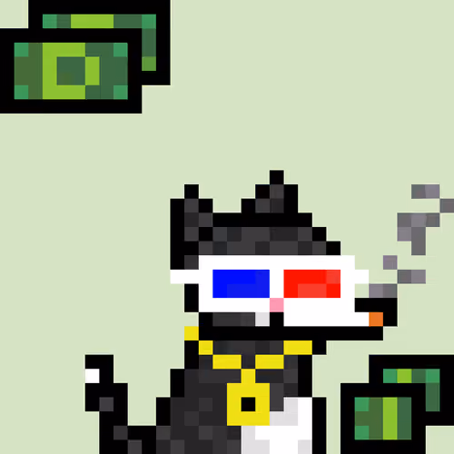 Pixelated Cat on Drugs #372