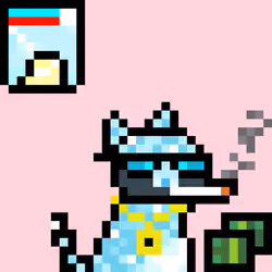 Pixelated Cat on Drugs #259