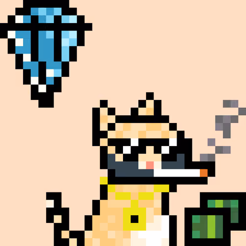Pixelated Cat on Drugs #313