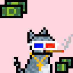 Pixelated Cat on Drugs #423