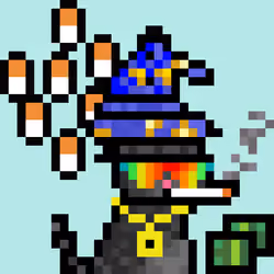 Pixelated Cat on Drugs #100