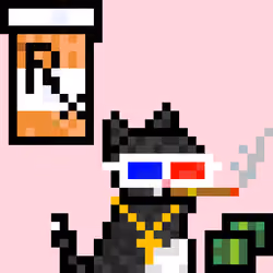 Pixelated Cat on Drugs #404