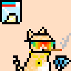 Pixelated Cat on Drugs #82