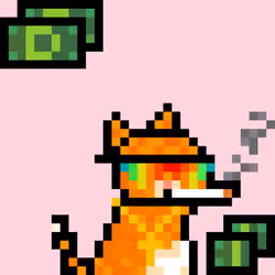 Pixelated Cat on Drugs #386