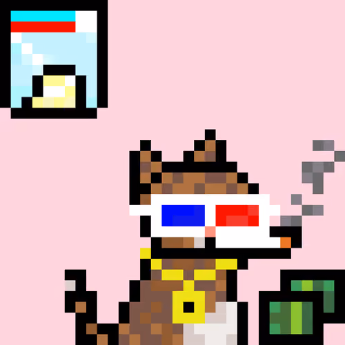 Pixelated Cat on Drugs #157