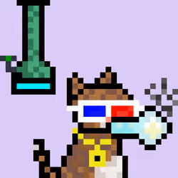 Pixelated Cat on Drugs #464