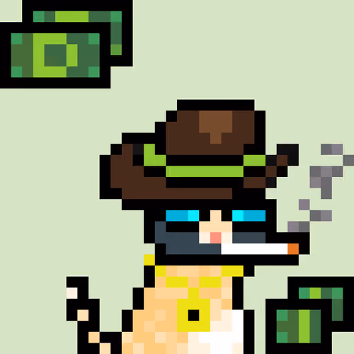 Pixelated Cat on Drugs #512