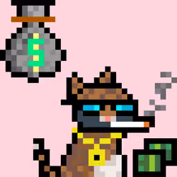 Pixelated Cat on Drugs #184