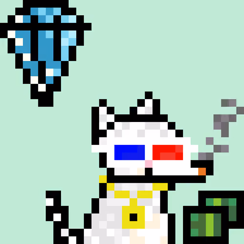 Pixelated Cat on Drugs #305