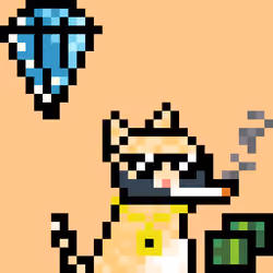 Pixelated Cat on Drugs #329
