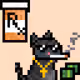 Pixelated Cat on Drugs #336