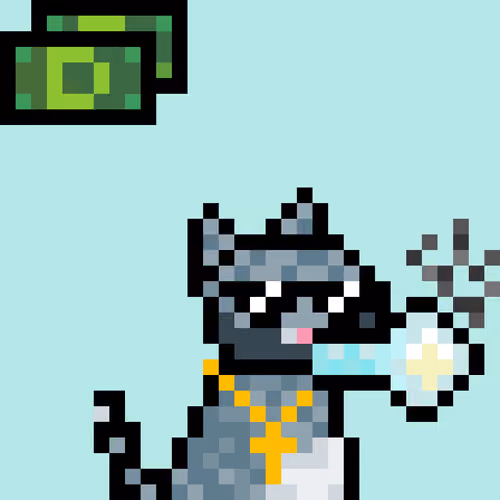 Pixelated Cat on Drugs #487