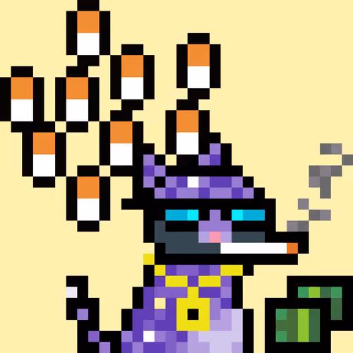 Pixelated Cat on Drugs #139