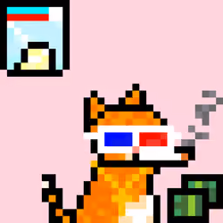 Pixelated Cat on Drugs #374