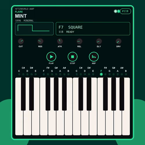 NFTzWORLD FLARE #119 — MINT · MINIMAL F7
