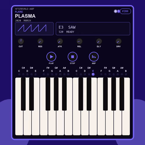 NFTzWORLD FLARE #280 — PLASMA · MARCH E3
