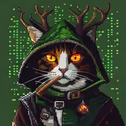 Pixel Cat Robinhood #1087