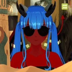 Robin-Waifu #3682: Demon Waifu with Neko Ears in CropTop