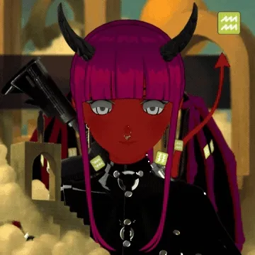 Robin-Waifu #0578: Demon Waifu with Gun in Dommy Mommy Attire