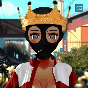 Robin-Waifu #3804: Brown Waifu with Crown in Track Star Outfit