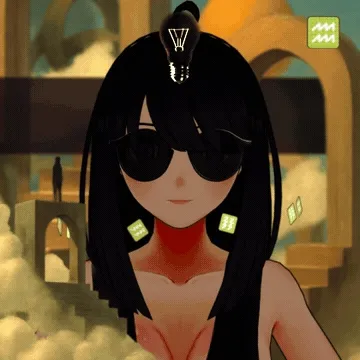 Robin-Waifu #1676: Brown Waifu with Lightbulb in Dress