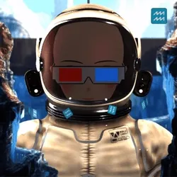 Robin-Waifu #1619: Brown Waifu in Astronaut Suit