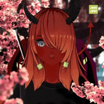 Robin-Waifu #1946: Demon Waifu with Katana in Short Sleeve