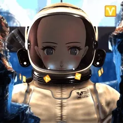 Robin-Waifu #0233: White Waifu with Gun in Astronaut Suit