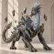 Cobalt Lodestone Gryphon · Aetheryn #134