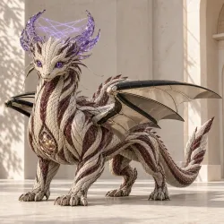 Ivory Bondweave Dragon · Aetheryn #84