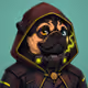 PUGS ON HOOD #2640
