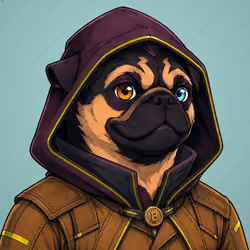 PUGS ON HOOD #2505