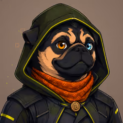 PUGS ON HOOD #3505