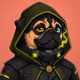 PUGS ON HOOD #2363