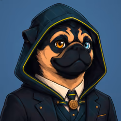 PUGS ON HOOD #1526