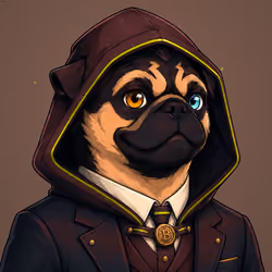 PUGS ON HOOD #1556