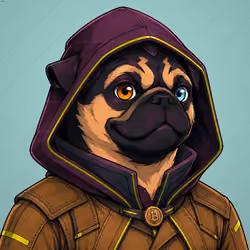 PUGS ON HOOD #3022