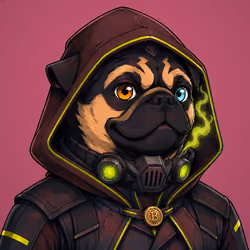 PUGS ON HOOD #3413