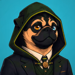 PUGS ON HOOD #1596