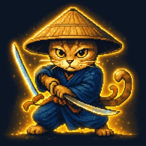 Samurai Pixel Cats